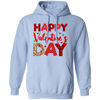 Happy Valentine's Day, Cute Valentine, Leopard Pattern, Valentine's Day, Trendy Valentine Pullover Hoodie