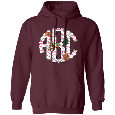 ABC Gingerbread, Alphabet Gingerbread, Xmas Tree Gingerbread, Merry Christmas, Trendy Christmas Pullover Hoodie