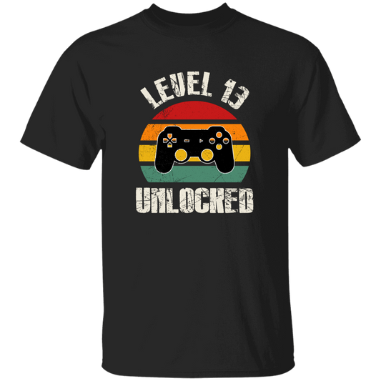 Level 13 Unlocked, Retro Birthday, 13rd Birthday, Gamer Birthday Unisex T-Shirt