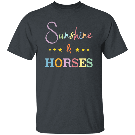 Sunshine And Horses, Groovy Hore, Retro Horse Unisex T-Shirt