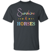 Sunshine And Horses, Groovy Hore, Retro Horse Unisex T-Shirt