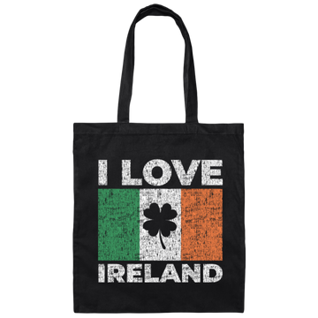 I Love Ireland Flag Lucky Shamrock Irish, Perfect irish gift Canvas Tote Bag