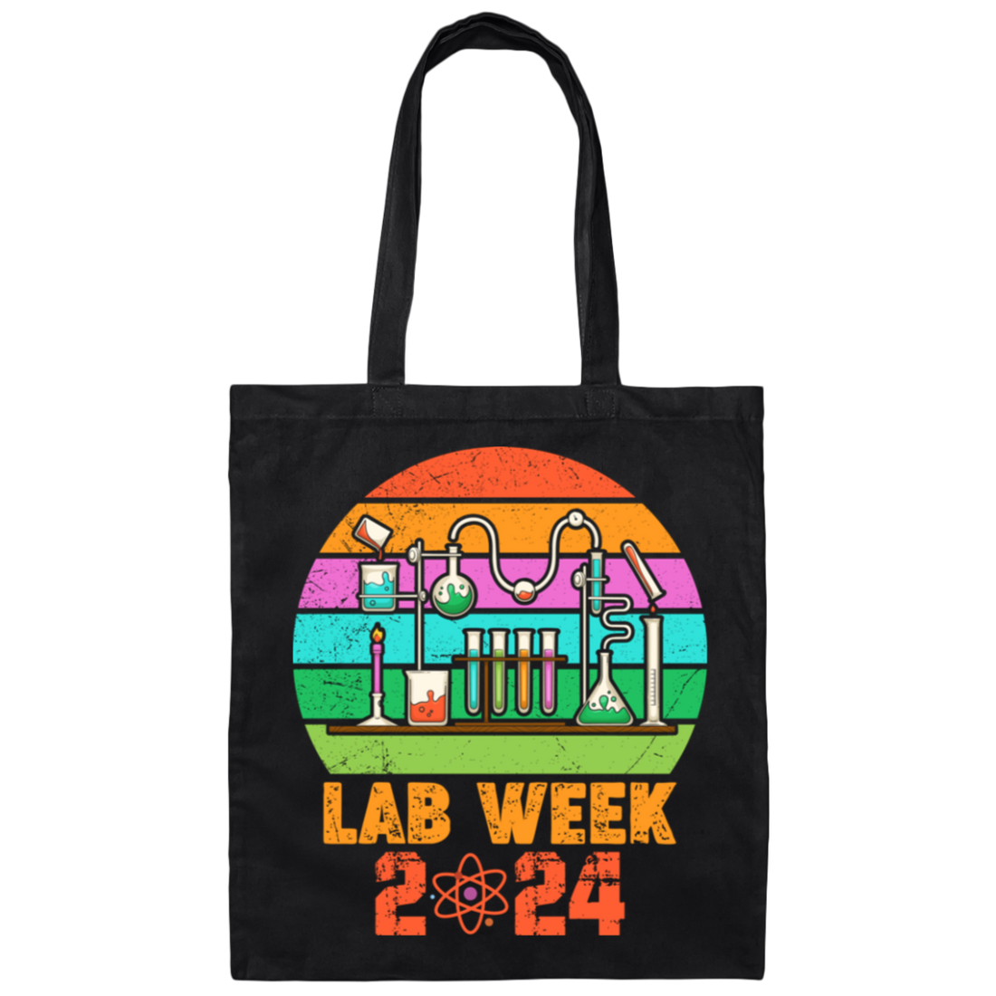 Lab Week 2024, Love Laboratory, Love Chemistry Canvas Tote Bag
