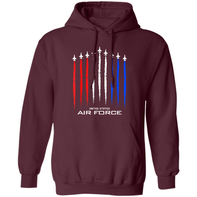 American Flag, Air Force, US Veterans, 4th Of July, Love Plane Gift Pullover Hoodie