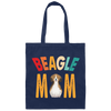 Beagle Mom, Retro Beagle, Beagle Dog Mom, Beagle Dog Canvas Tote Bag