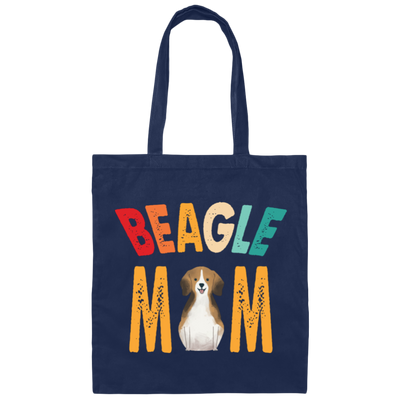 Beagle Mom, Retro Beagle, Beagle Dog Mom, Beagle Dog Canvas Tote Bag