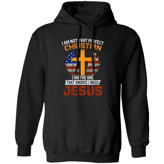 I Am Not That Perfect Christian, I'm The One That Know I Need Jesus Pullover Hoodie