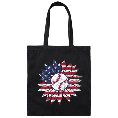 American Baseball, Sunflower Baseball, Leopard Sunflower-3 Canvas Tote Bag