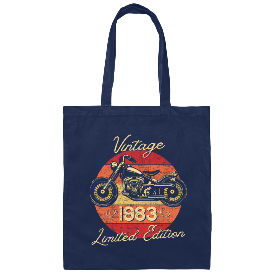1983 Birthday Gift, Vintage Style, Motorbike Lover, Limited Edition Canvas Tote Bag