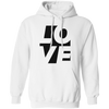 Love Silhouette, Love Text, Valentine Love, Couple Gift Pullover Hoodie