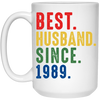 Bes  Husband Since 1989, Wedding Gift, 1989 Anniversary Gift White Mug