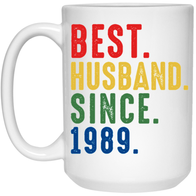 Bes  Husband Since 1989, Wedding Gift, 1989 Anniversary Gift White Mug