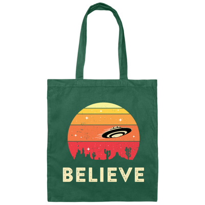 Model Space Ship, Believe in UFOs Bob Lazar Sports Canvas Tote Bag