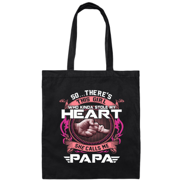 Daughter And Dad, She Calls Me Papa, My Best Daughter, Love Daughter Canvas Tote Bag
