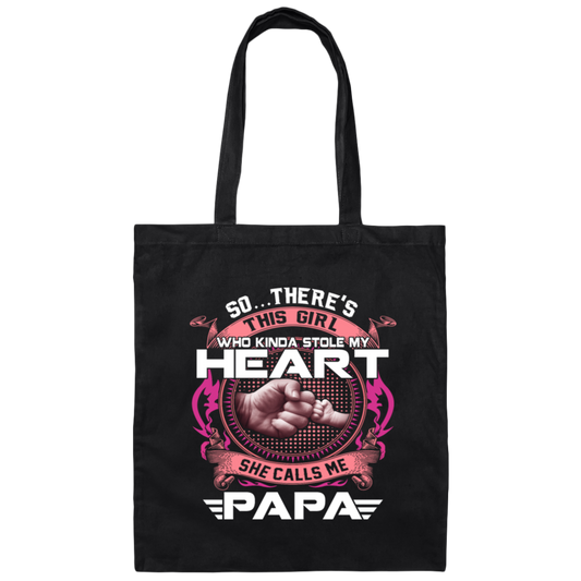 Daughter And Dad, She Calls Me Papa, My Best Daughter, Love Daughter Canvas Tote Bag