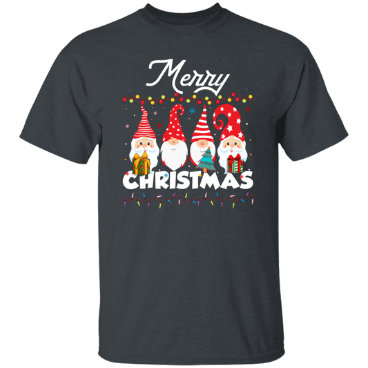 Gnome Xmas, Set Of Gnome, Cute Gnome, Xmas Lights, Merry Christmas, Trendy Christmas Unisex T-Shirt