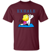 Exhale Unicorn Yoga, Please Exhale, Funny Yoga, Cute Unicorn Do Yoga Unisex T-Shirt