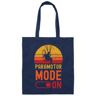 Retro Love To Fly, Paramotor Mode On Love, Paraglider Gift Canvas Tote Bag