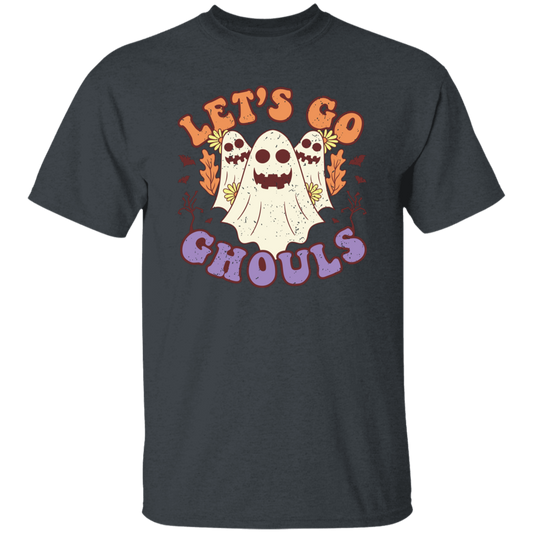 Let's Go Ghouls, 3 Boos, Funny Boo, Groovy Halloween Unisex T-Shirt