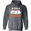 Boo Cat, Cute Boo, Cute Cat, Happy Cat, Happy Halloween Pullover Hoodie