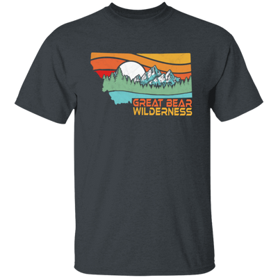 Great Bear, Montana Outdoors, Retro Mountains, Great Bear Wilderness Unisex T-Shirt