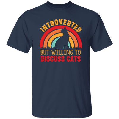 Introverted But Willing To Discuss Cats, Retro Cats Unisex T-Shirt