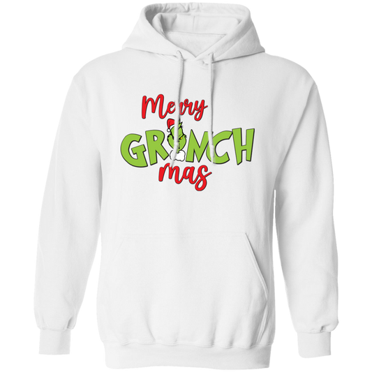 Merry Grinch-mas, Trendy Grinchmas, Grinch Christmas, Merry Christmas, Trendy Christmas Pullover Hoodie