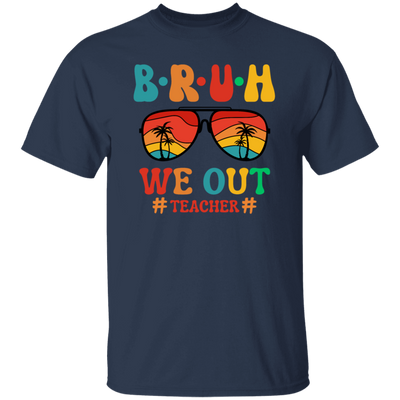 Retro Summer, Bruh We Out Teachers, Sunglasses Vintage Unisex T-Shirt