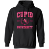 Cupid University, Est 1415, Pink Glitter Cupid, Glitter Valentine, Valentine's Day, Trendy Valentine Pullover Hoodie