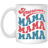 Retro Mama, American Mama, Mother America, Mommy White Mug