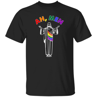 Jesus And LGBT, Ah Men, Funny Jesus, Gay Gift, Best For Gay Unisex T-Shirt