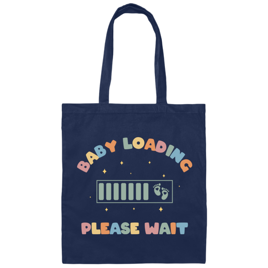 Baby Loading, Please Wait, Battery, Baby Energy Canvas Tote Bag