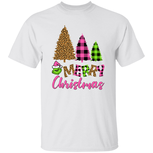 Leopard Christmas, Plaid Christmas, Trendy Grinch, Merry Christmas, Trendy Christmas Unisex T-Shirt