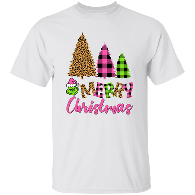 Leopard Christmas, Plaid Christmas, Trendy Grinch, Merry Christmas, Trendy Christmas Unisex T-Shirt