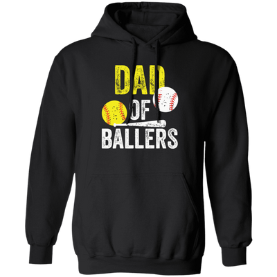 Funny Baseball, Dad Of Ballers Trending, Softball Lover Gift, Sport Player Pullover Hoodie