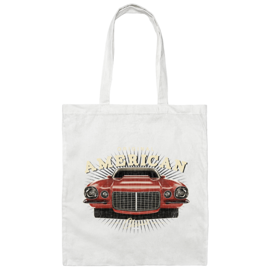 Muscle Car Vintage Red Classic Chevrolet Camaro Canvas Tote Bag