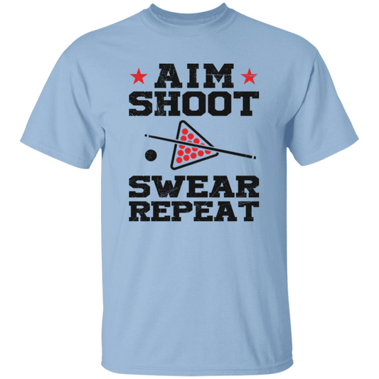 Aim Shoot Swear Repeat, Love Billiard, Billiard Lover Unisex T-Shirt