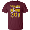 Cheers And Beers For 20th Birthday Gift Idea, Love 20th Birthday Unisex T-Shirt