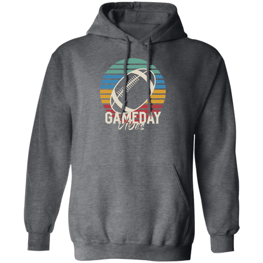 Gameday Vibes, Retro Football, American Football, Love Sport Pullover Hoodie