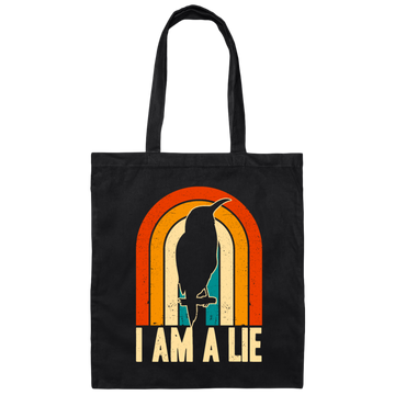 Vintage Bird Lover I Am A Lie Bad Bird Canvas Tote Bag