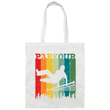 Parkour, Retro Surfing Player, Surfer, Surfing Team Canvas Tote Bag