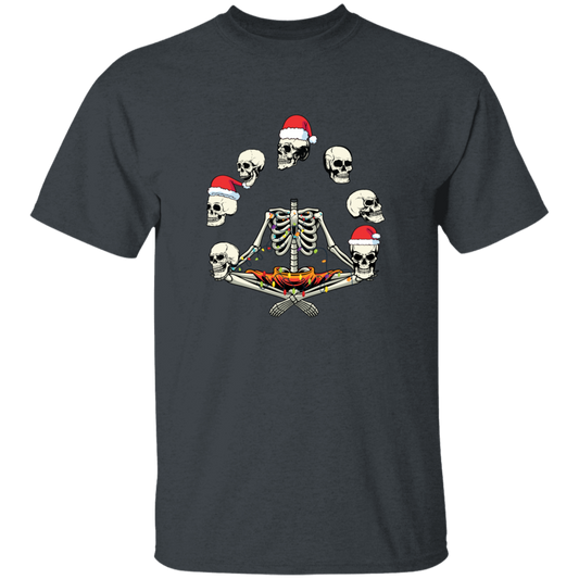 Happy Halloween, Funny Halloween, Skeleton Play With Skulls, Merry Christmas, Trendy Christmas Unisex T-Shirt