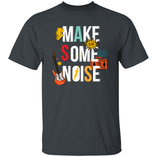 Make Some Noise, Love The Rock Music, Guitar, Cassette Unisex T-Shirt