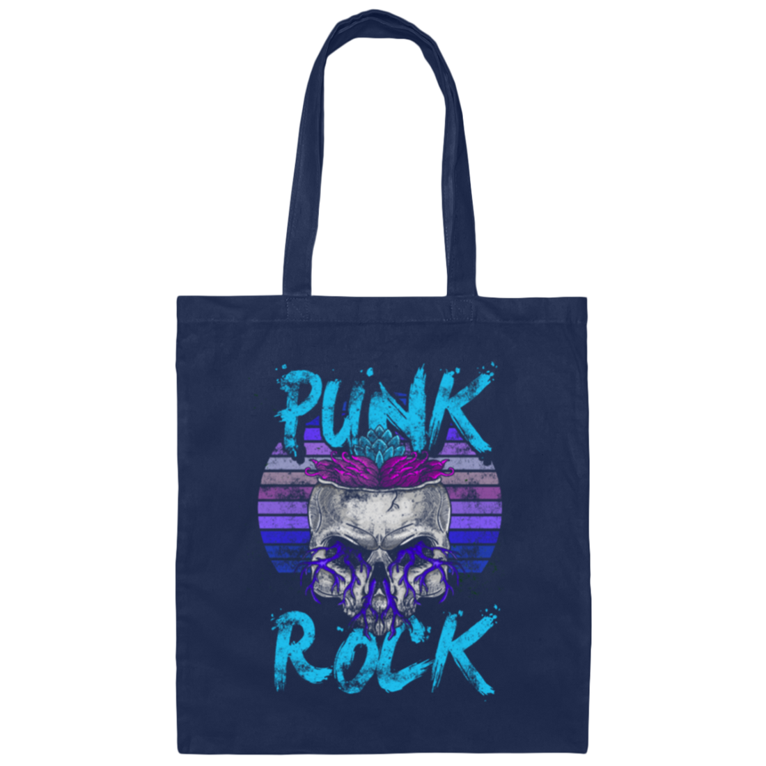 Music Rock, Skull Punks, Skeleton Lover, Punkrocker Gift, Best Rock Gift Canvas Tote Bag