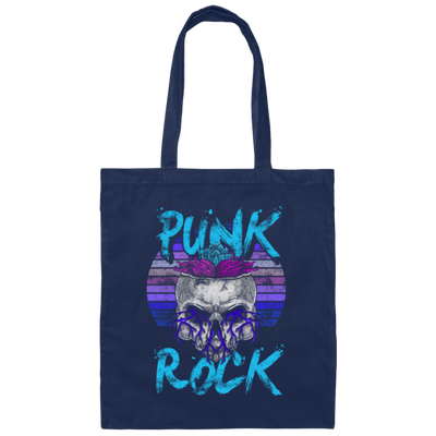 Music Rock, Skull Punks, Skeleton Lover, Punkrocker Gift, Best Rock Gift Canvas Tote Bag