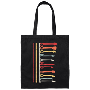 Retro Classic Rock And Roll Vintage Concert Band Canvas Tote Bag