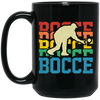 Retro Bocce, Bocce Ball, Bocci Ball, Vintage Boccie Black Mug