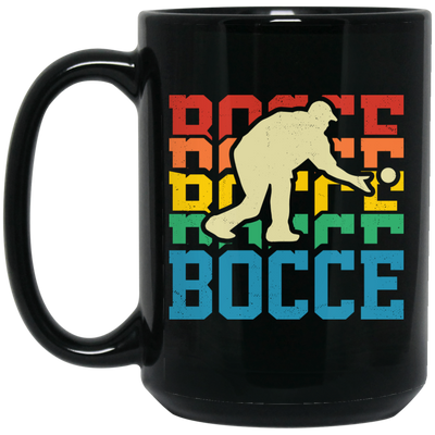 Retro Bocce, Bocce Ball, Bocci Ball, Vintage Boccie Black Mug