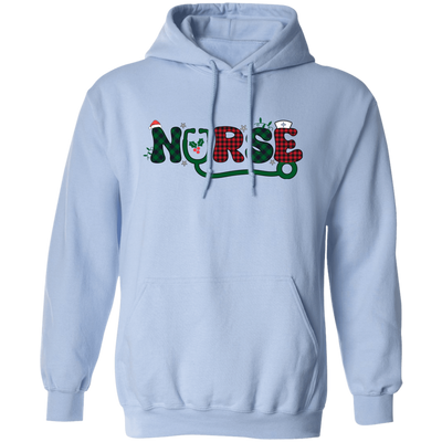 Nurse Christmas, Caro Christmas, Santa Nurse Pullover Hoodie