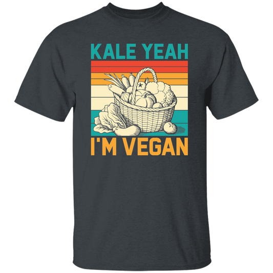 Kale Yeah, I'm Vegan, Retro Kale Yeah, Vegan Vintage Unisex T-Shirt